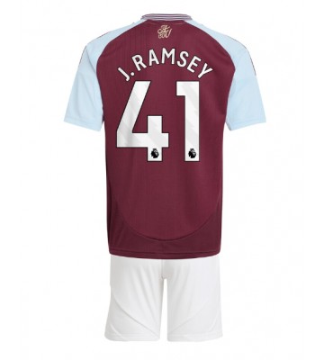 Aston Villa Jacob Ramsey #41 Primera Equipación Niños 2024-25 Manga Corta (+ Pantalones cortos)